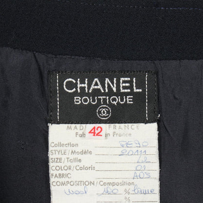 Chanel Skirt Navy Wool — view 3