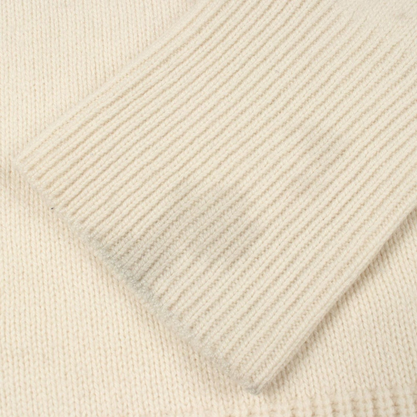 Moncler Knit Turtleneck Logo Ivory Wool Sweater — view 7