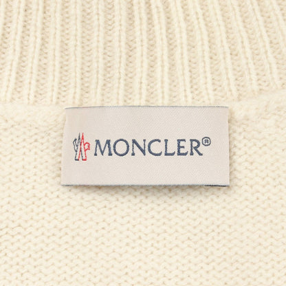 Moncler Knit Turtleneck Logo Ivory Wool Sweater — view 3