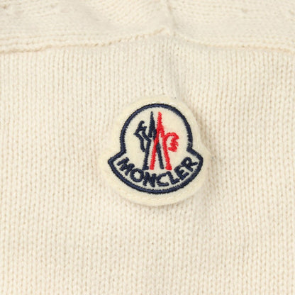 Moncler Knit Turtleneck Logo Ivory Wool Sweater — view 6