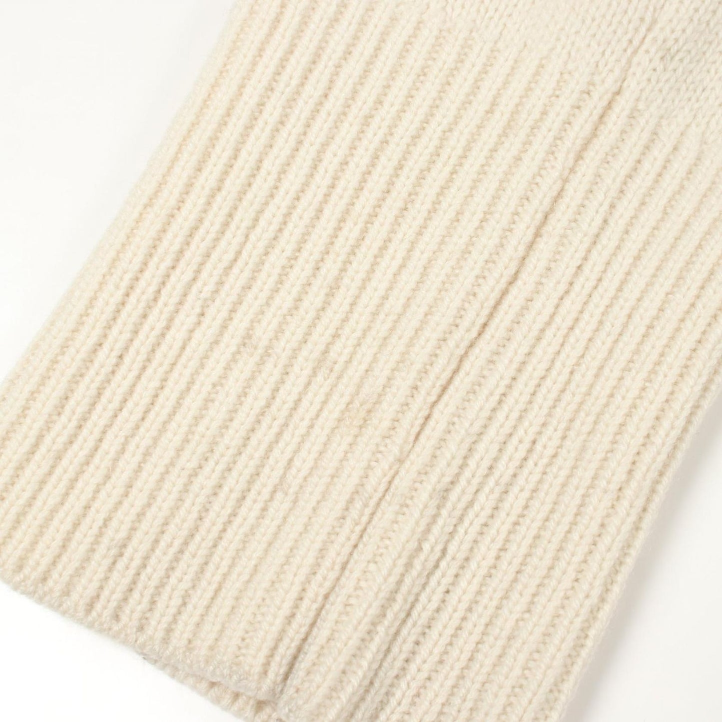 Moncler Knit Turtleneck Logo Ivory Wool Sweater — view 8