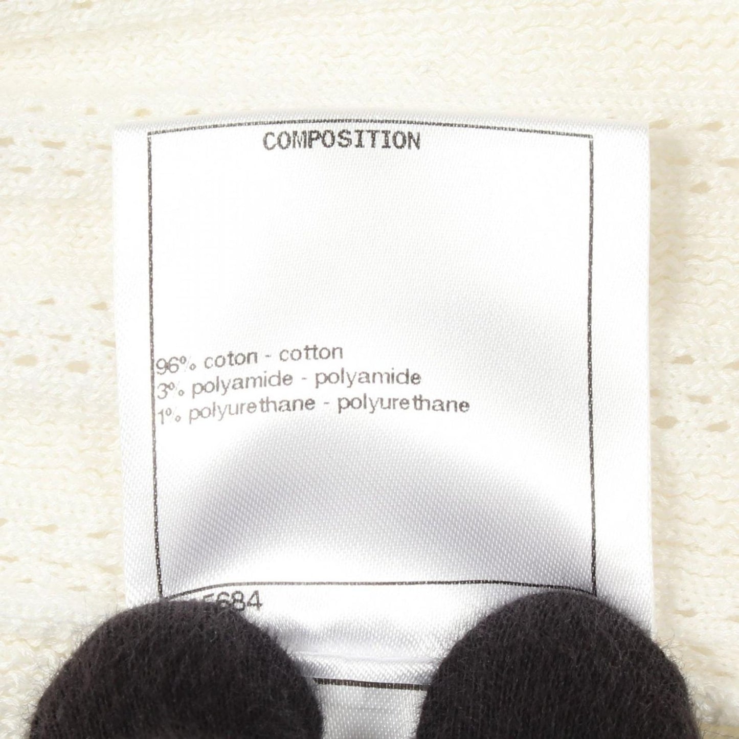Chanel Cardigan CC Logo Button Cotton — view 4