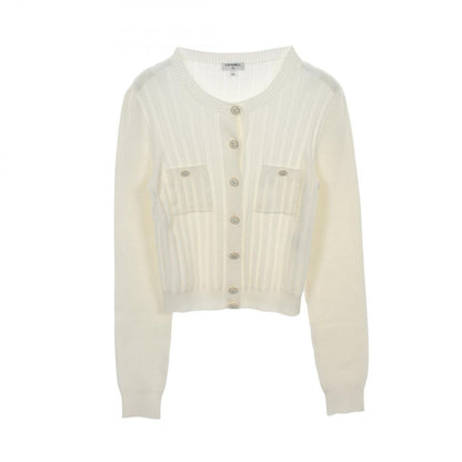 Chanel Cardigan CC Logo Button Cotton