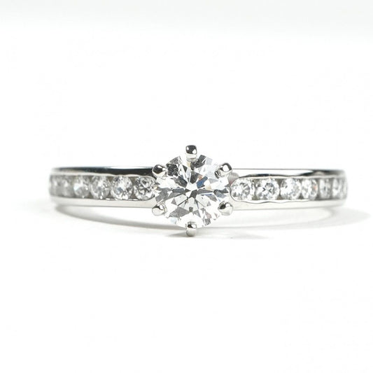 Tiffany & Co Engagement Ring Channel Set Diamond Band Platinum Half Eternity