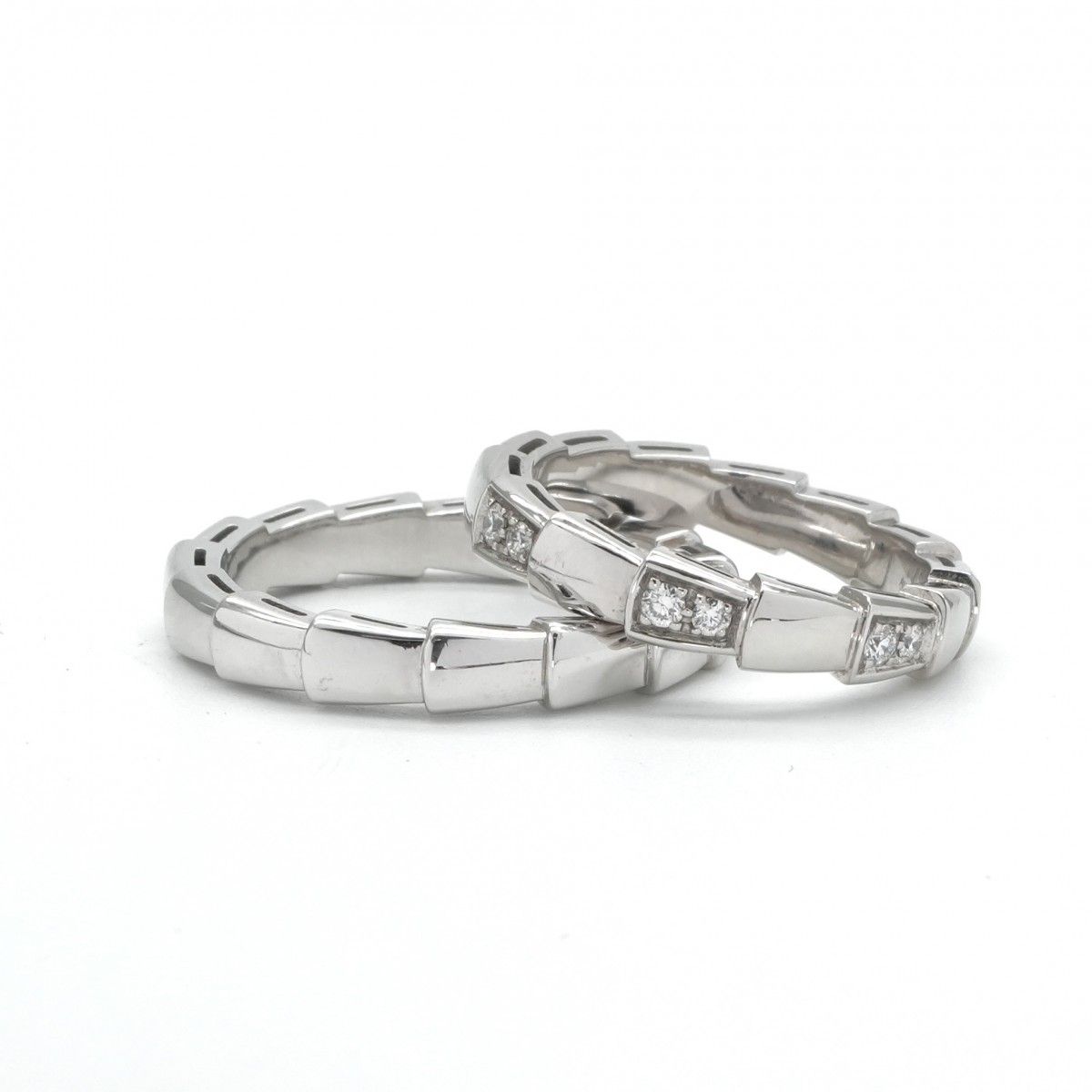 Bvlgari Viper Ring Serpenti Silver Pair Marriage