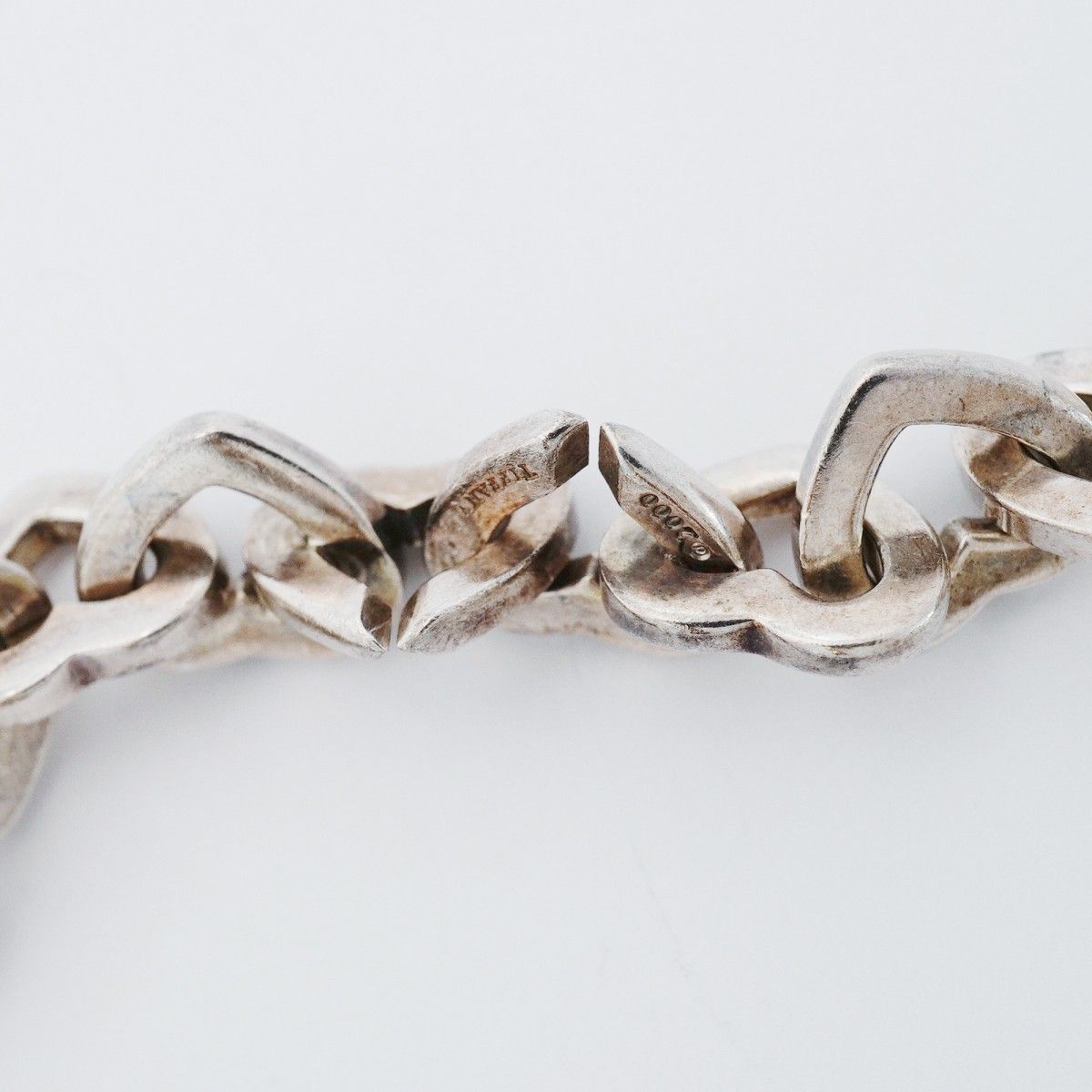 Tiffany & Co Necklace Heart Link 18k Yellow Gold 925 Sterling Silver — view 4