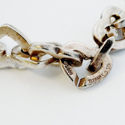 Tiffany & Co Necklace Heart Link 18k Yellow Gold 925 Sterling Silver — view 5