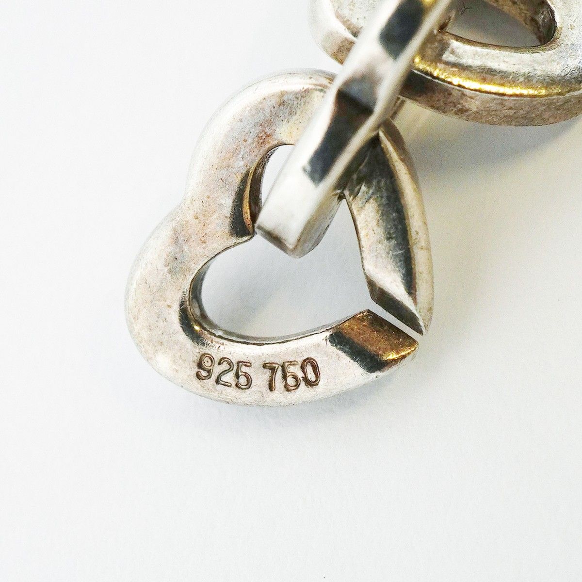 Tiffany & Co Necklace Heart Link 18k Yellow Gold 925 Sterling Silver — view 6