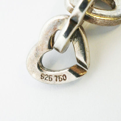 Tiffany & Co Necklace Heart Link 18k Yellow Gold 925 Sterling Silver — view 6