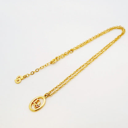 Dior Necklace Logo Oval Gold Plated — view 3