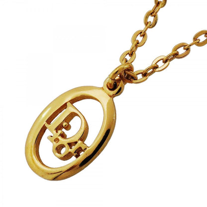 Dior Necklace Logo Oval Gold Plated