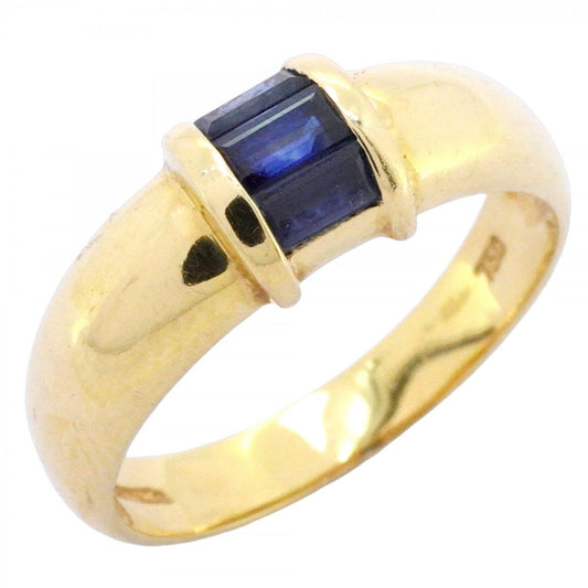Tiffany & Co Ring Stacking 18k Yellow Gold Saffiano Blue