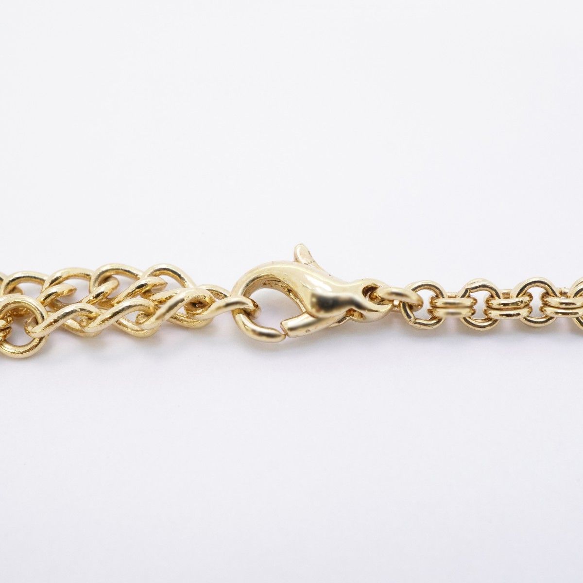 Dior Necklace CD Logo Gold Plated Rhinestone — view 4