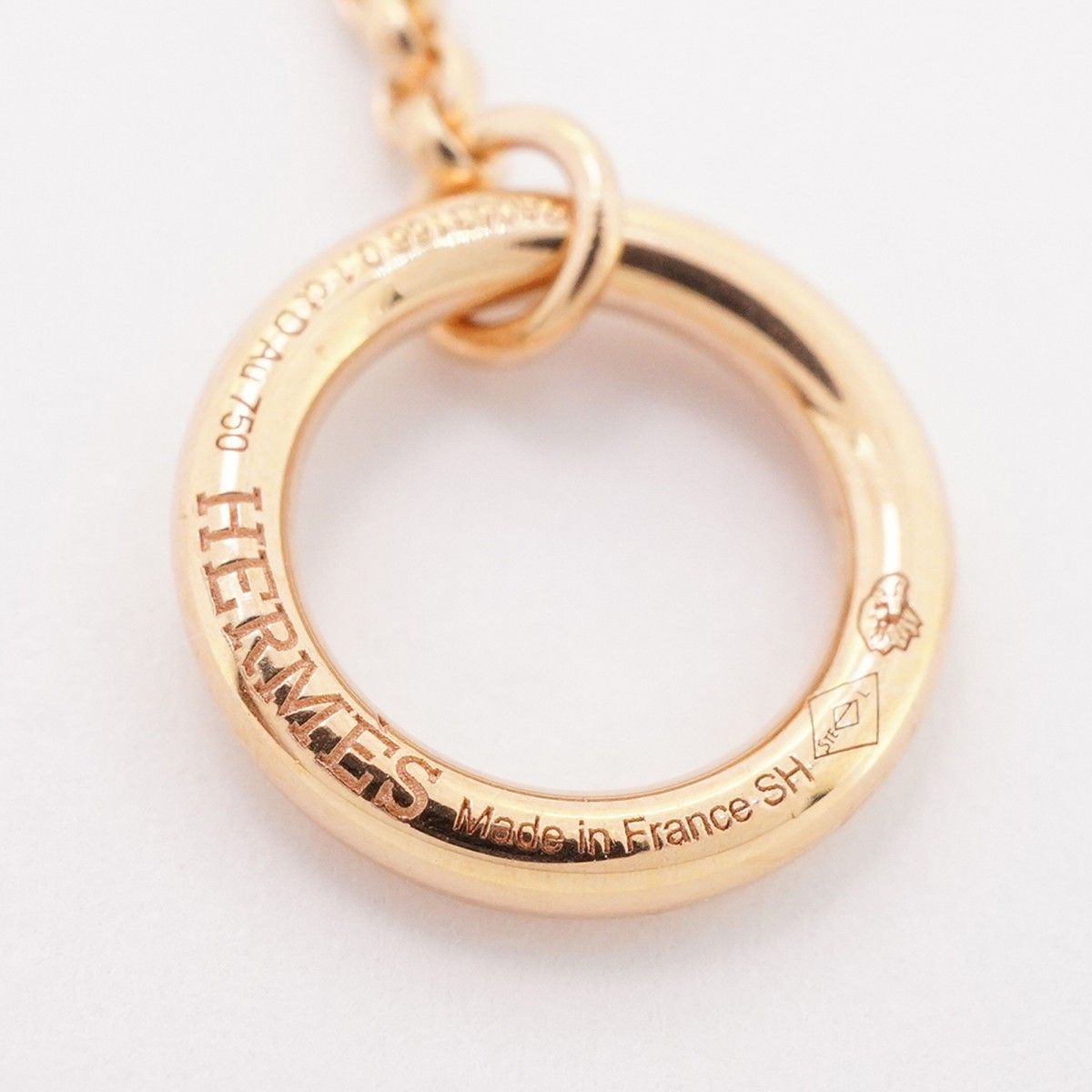 Hermes Bracelet Chaine D'ancre Chaos 18k Pink Gold Diamond — view 5