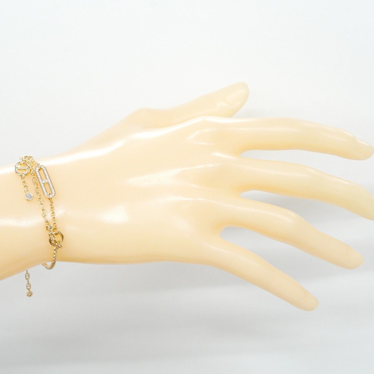 Hermes Bracelet Chaine D'ancre Chaos 18k Pink Gold Diamond — view 7