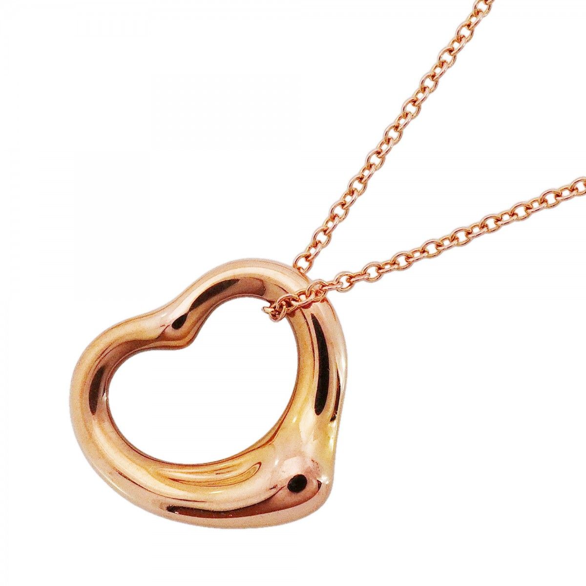 Tiffany & Co Necklace Open Heart 18k Pink Gold