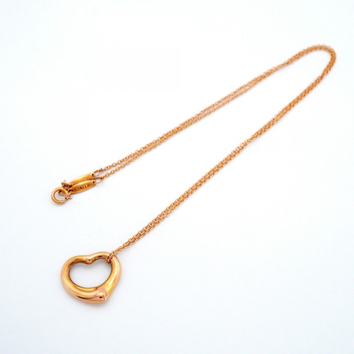 Tiffany & Co Necklace Open Heart 18k Pink Gold — view 3