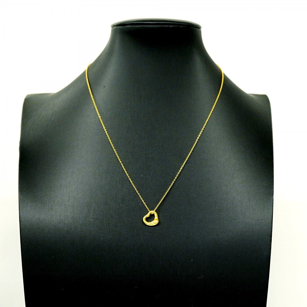 Tiffany & Co Necklace Open Heart 18k Yellow Gold — view 7