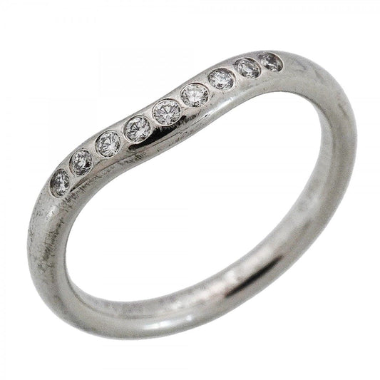 Tiffany & Co Ring T Cube Band Platinum Diamond