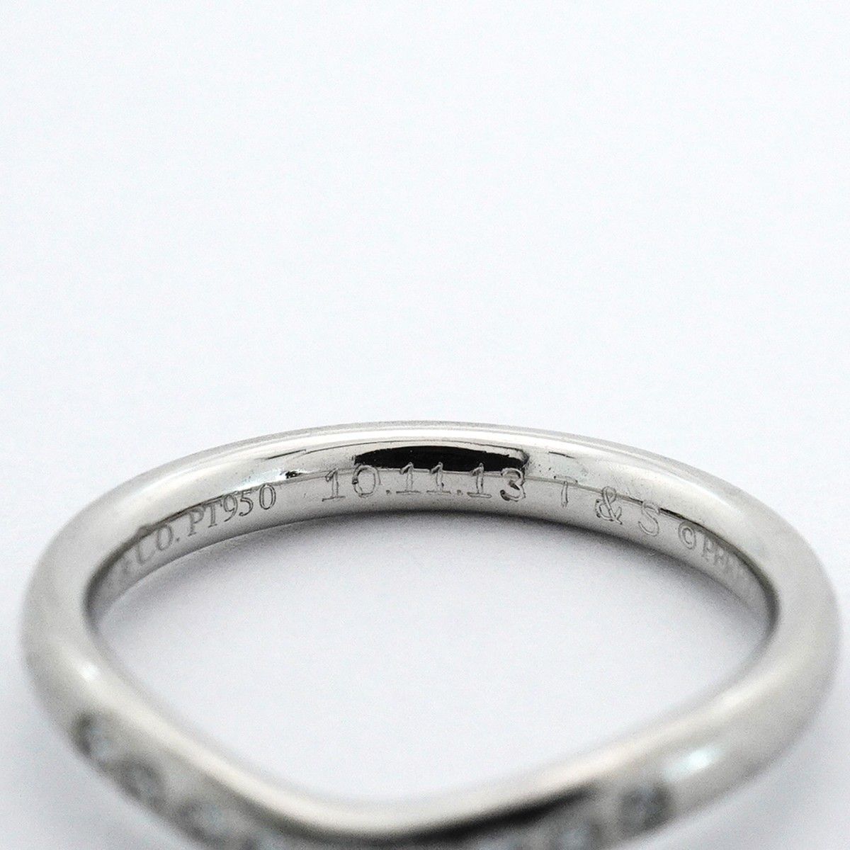 Tiffany & Co Ring T Cube Band Platinum Diamond — view 5