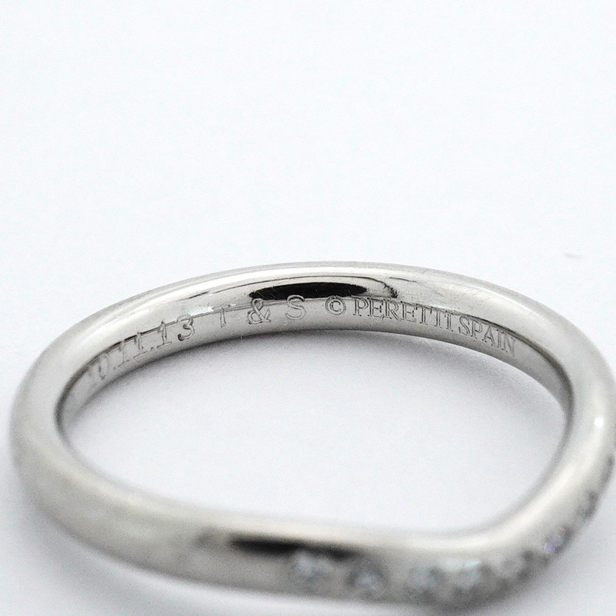 Tiffany & Co Ring T Cube Band Platinum Diamond — view 6