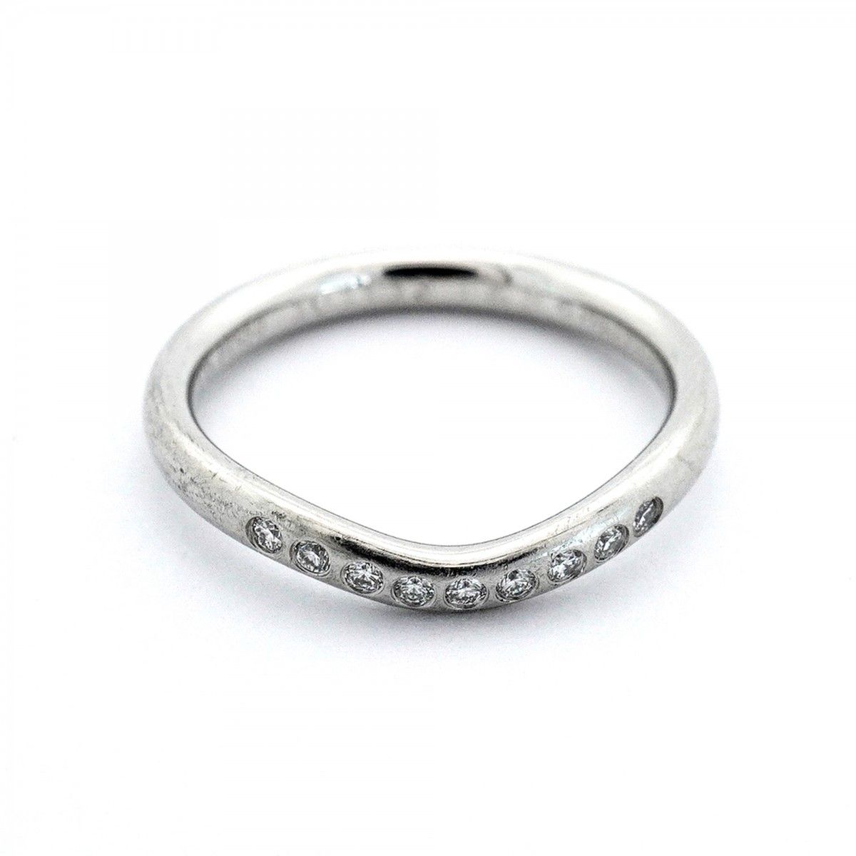 Tiffany & Co Ring T Cube Band Platinum Diamond — view 3