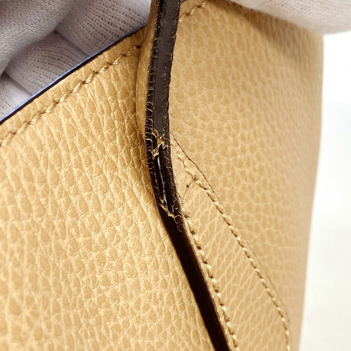 Gucci Tote Swing Leather Beige Blue Gold — view 7