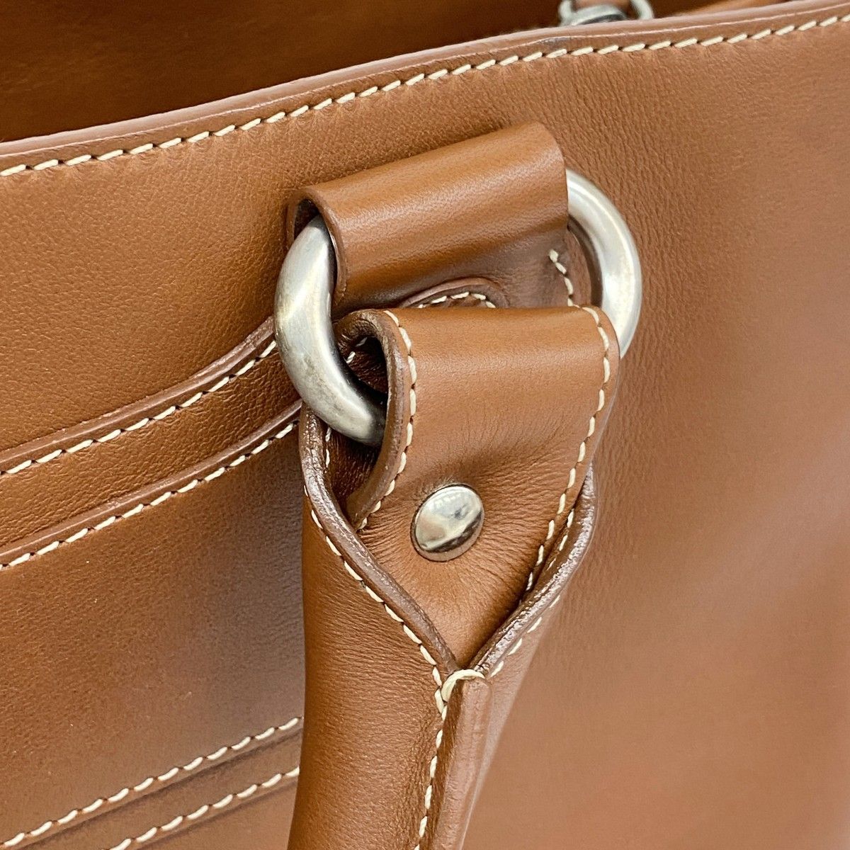 Celine Handbag Boogie Leather Brown Silver — view 9