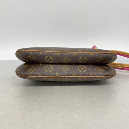 Louis Vuitton Shoulder Bag Monogram Loretta Brown Hot Pink — view 3