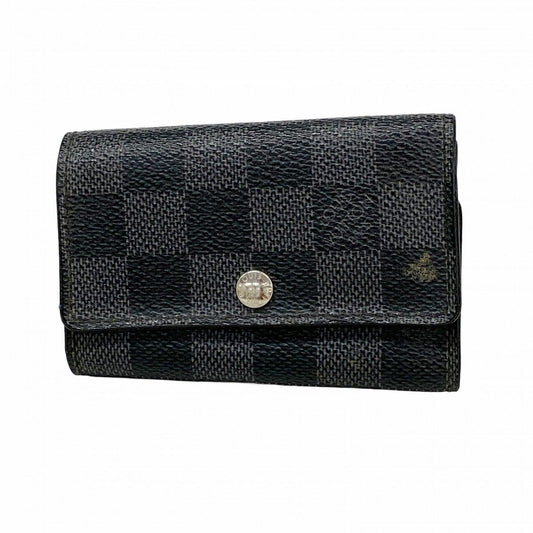 Louis Vuitton Key Case Damier Graphite Multicles 6 Black Key Holder