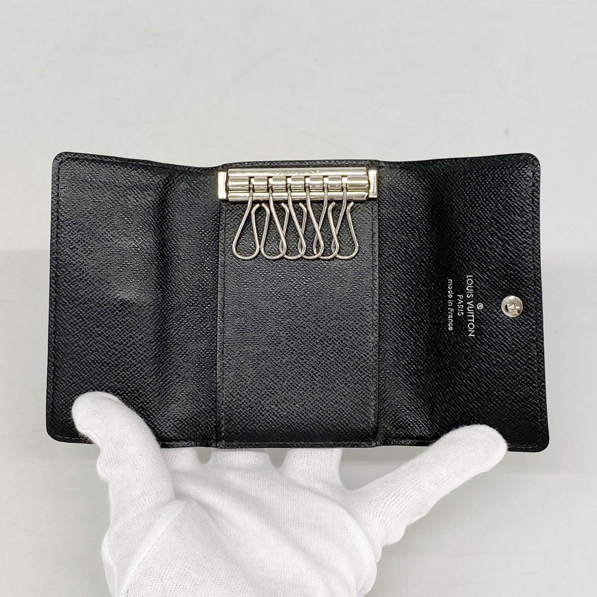 Louis Vuitton Key Case Damier Graphite Multicles 6 Black Key Holder — view 3