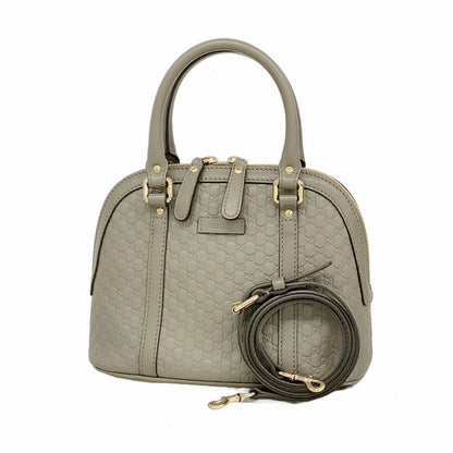 Gucci Handbag Guccissima Leather Gray Gold 2-Way