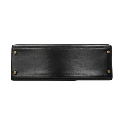 Hermes Handbag Kelly 32 Box Calf Black Gold 2-Way — view 3