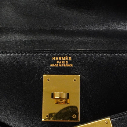 Hermes Handbag Kelly 32 Box Calf Black Gold 2-Way — view 5