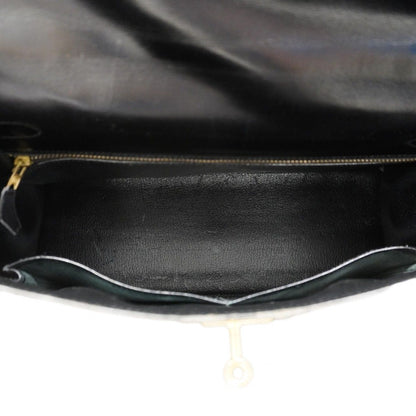 Hermes Handbag Kelly 32 Box Calf Black Gold 2-Way — view 4