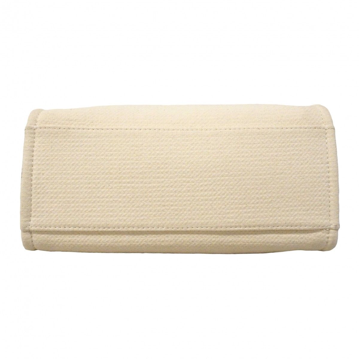 Chanel Handbag Deauville Canvas White Champagne Gold 2-Way — view 3