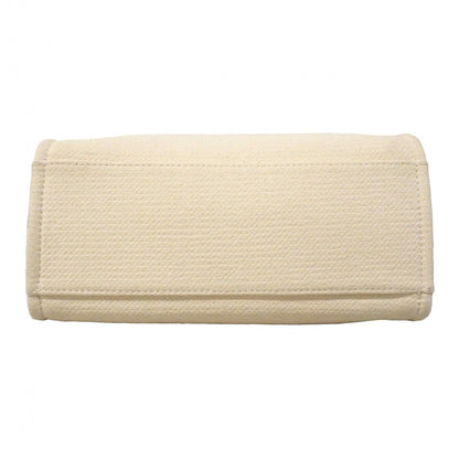 Chanel Handbag Deauville Canvas White Champagne Gold 2-Way — view 3
