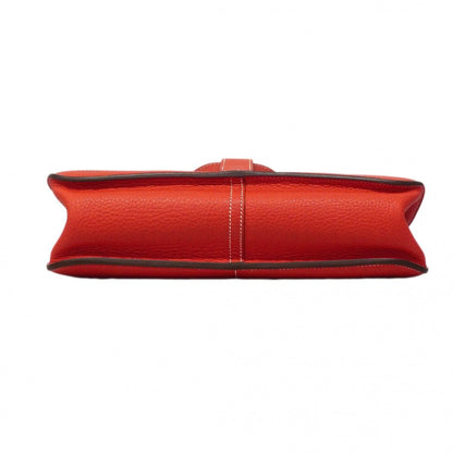 Hermes Handbag Halzan 31 Taurillon Clemence Rouge Casac Silver 2-Way — view 3