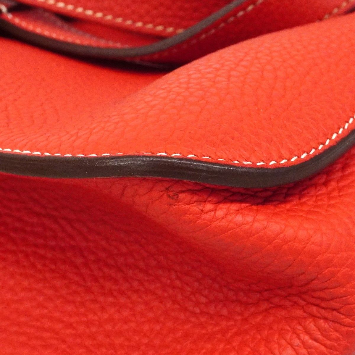 Hermes Handbag Halzan 31 Taurillon Clemence Rouge Casac Silver 2-Way — view 6