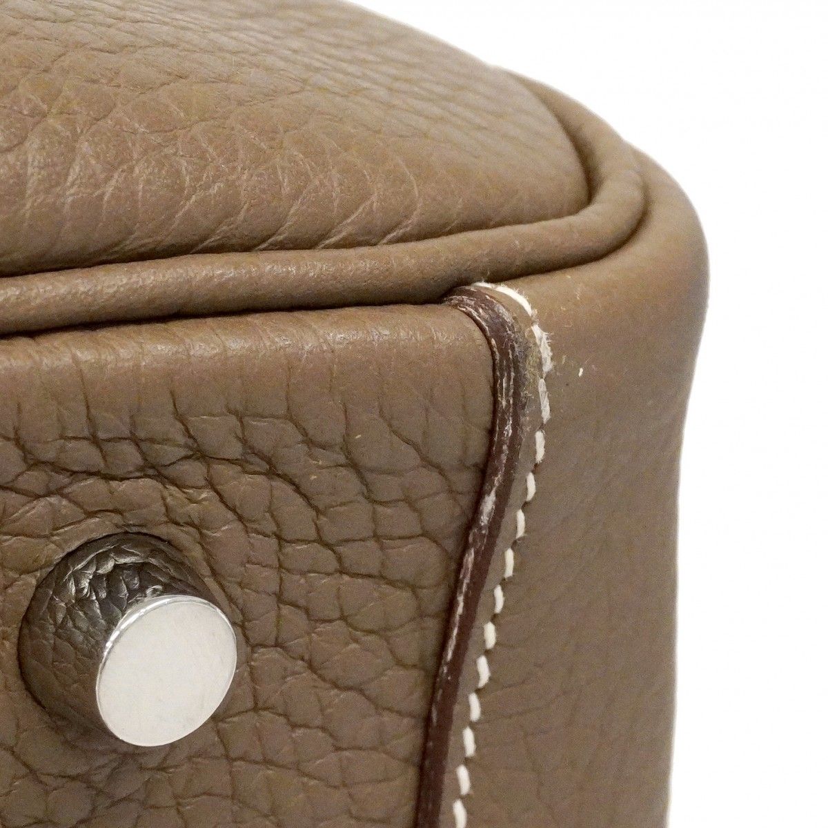 Hermes Handbag Lindy 30 Taurillon Clemence Etoupe Silver 2-Way — view 7