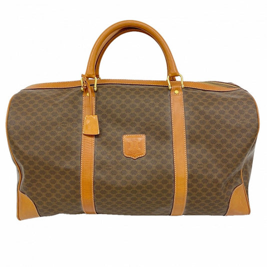 Celine Boston Bag Macadam Brown Gold