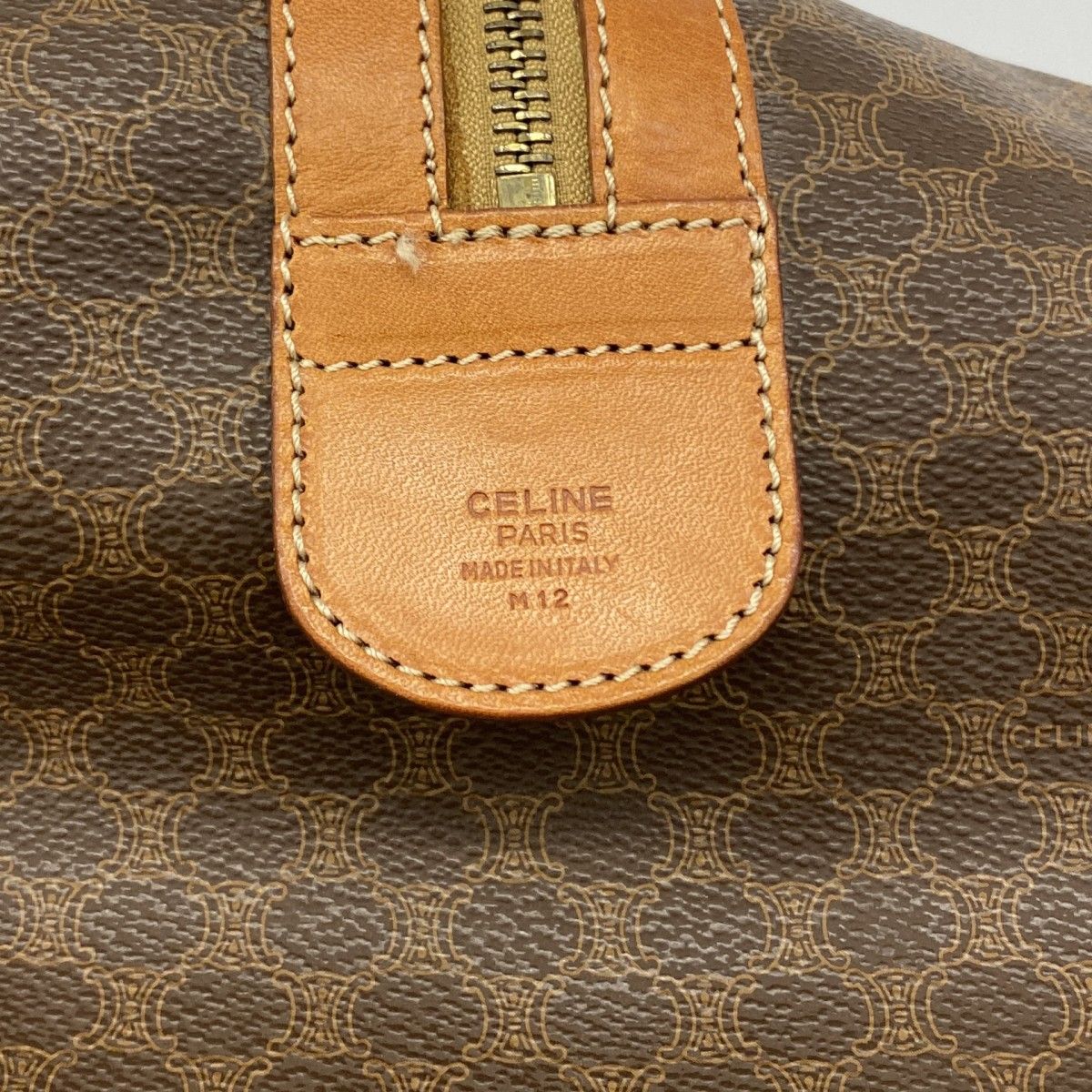 Celine Boston Bag Macadam Brown Gold — view 5