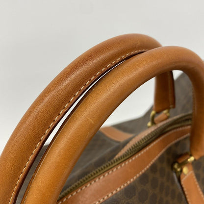 Celine Boston Bag Macadam Brown Gold — view 8