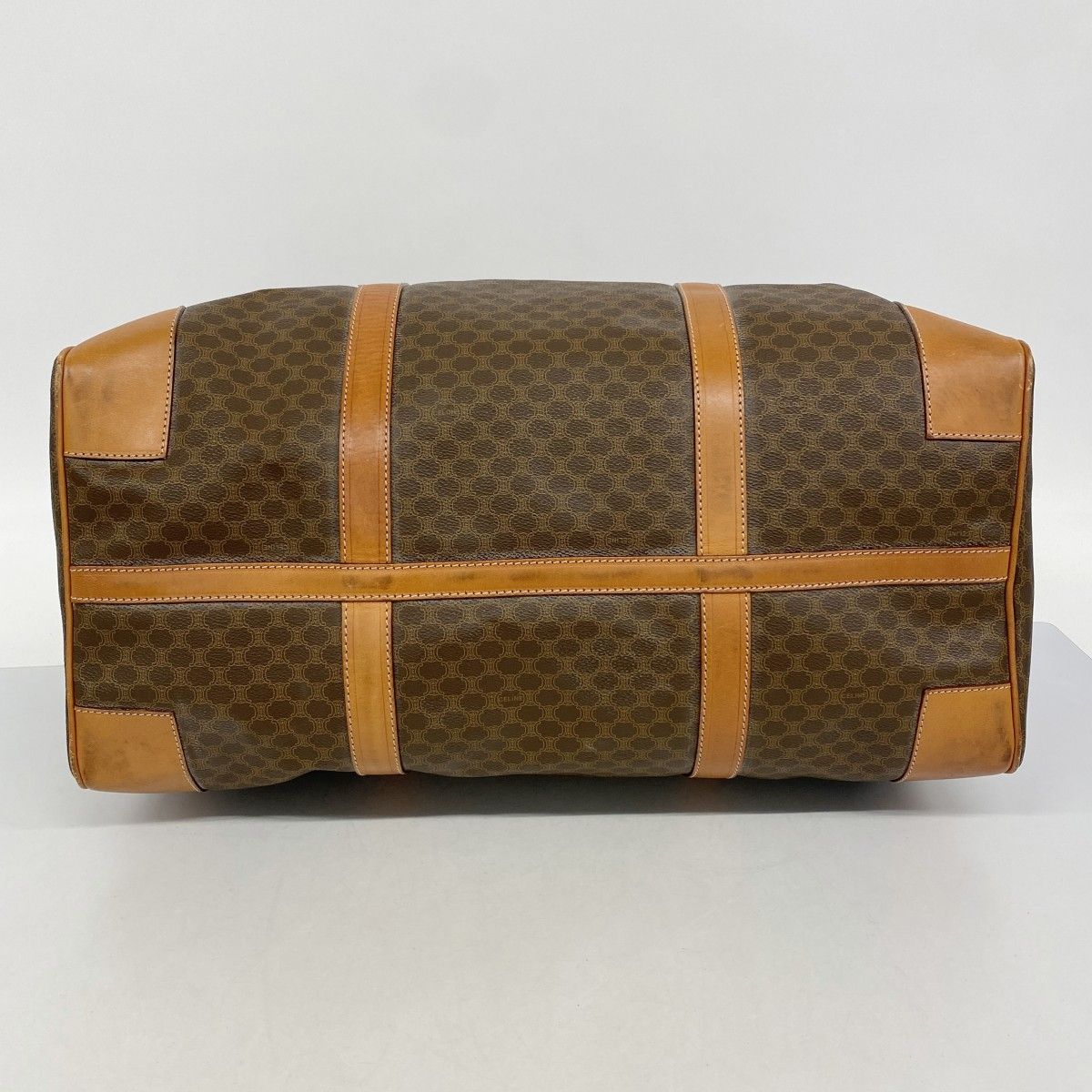 Celine Boston Bag Macadam Brown Gold — view 3