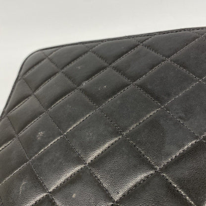 Chanel Shoulder Bag Quilted Lambskin Black Gold — view 9