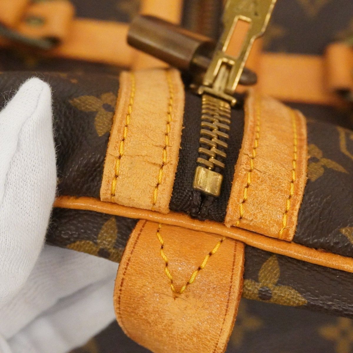 Louis Vuitton Boston Bag Monogram Sac Spool 55 Brown — view 9