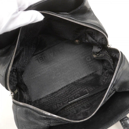 Chanel Handbag Choco Bar Leather Black Silver — view 4