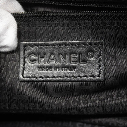 Chanel Handbag Choco Bar Leather Black Silver — view 5