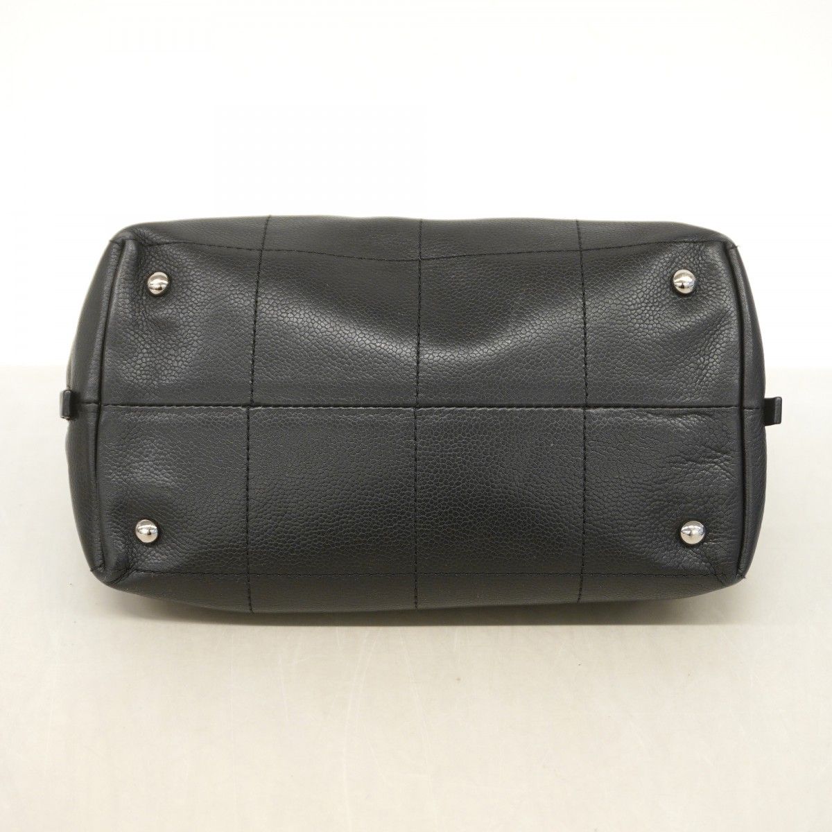 Chanel Handbag Choco Bar Leather Black Silver — view 3
