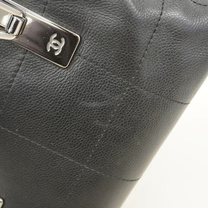 Chanel Handbag Choco Bar Leather Black Silver — view 9